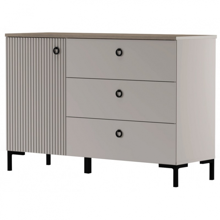 Комод DOMINICA 1d3s taupe / дуб silverjack