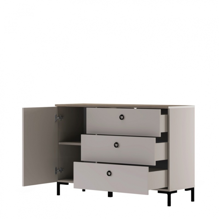 Комод DOMINICA 1d3s taupe / дуб silverjack