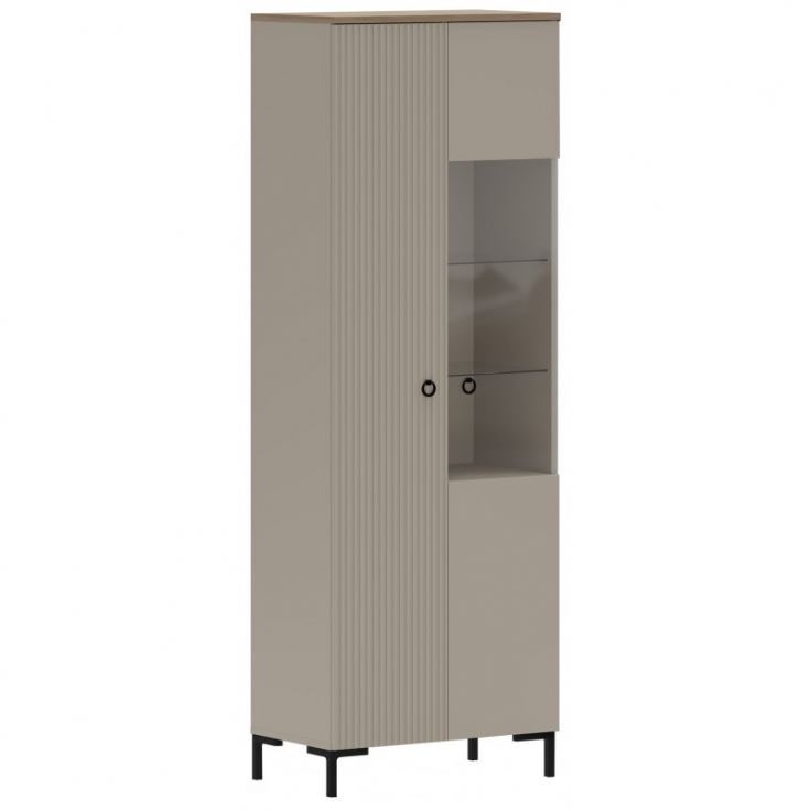 Вітрина DOMINICA 1d1w taupe / дуб silverjack