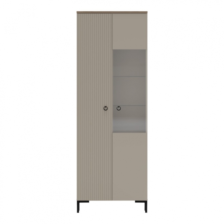 Вітрина DOMINICA 1d1w taupe / дуб silverjack