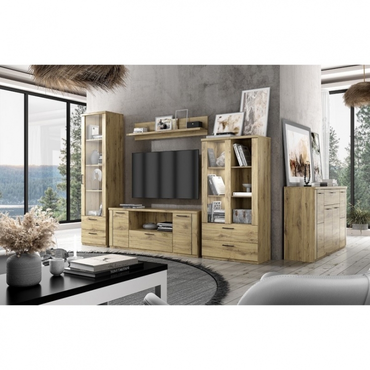 Вітрина висока DOORSET 1w2s дуб navarra
